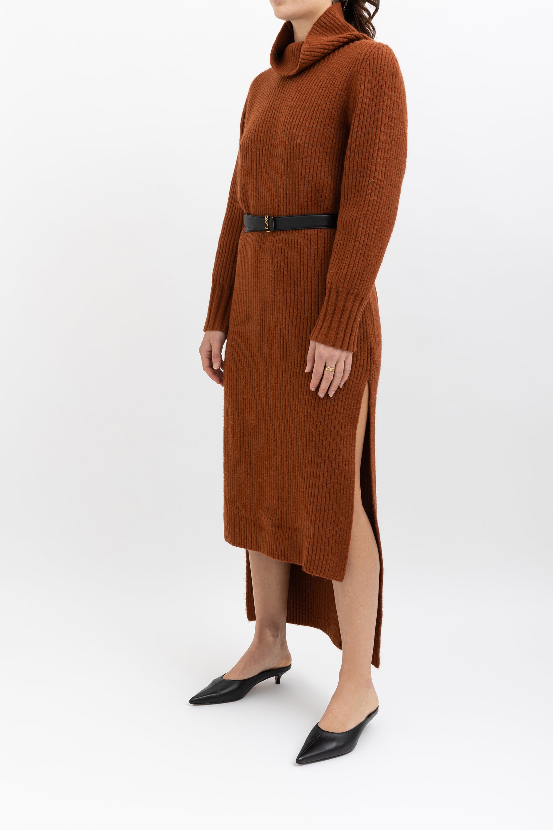 Theodore Turtleneck Knit Midi Dress