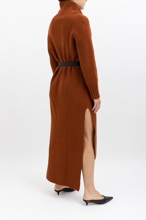 Theodore Turtleneck Knit Midi Dress