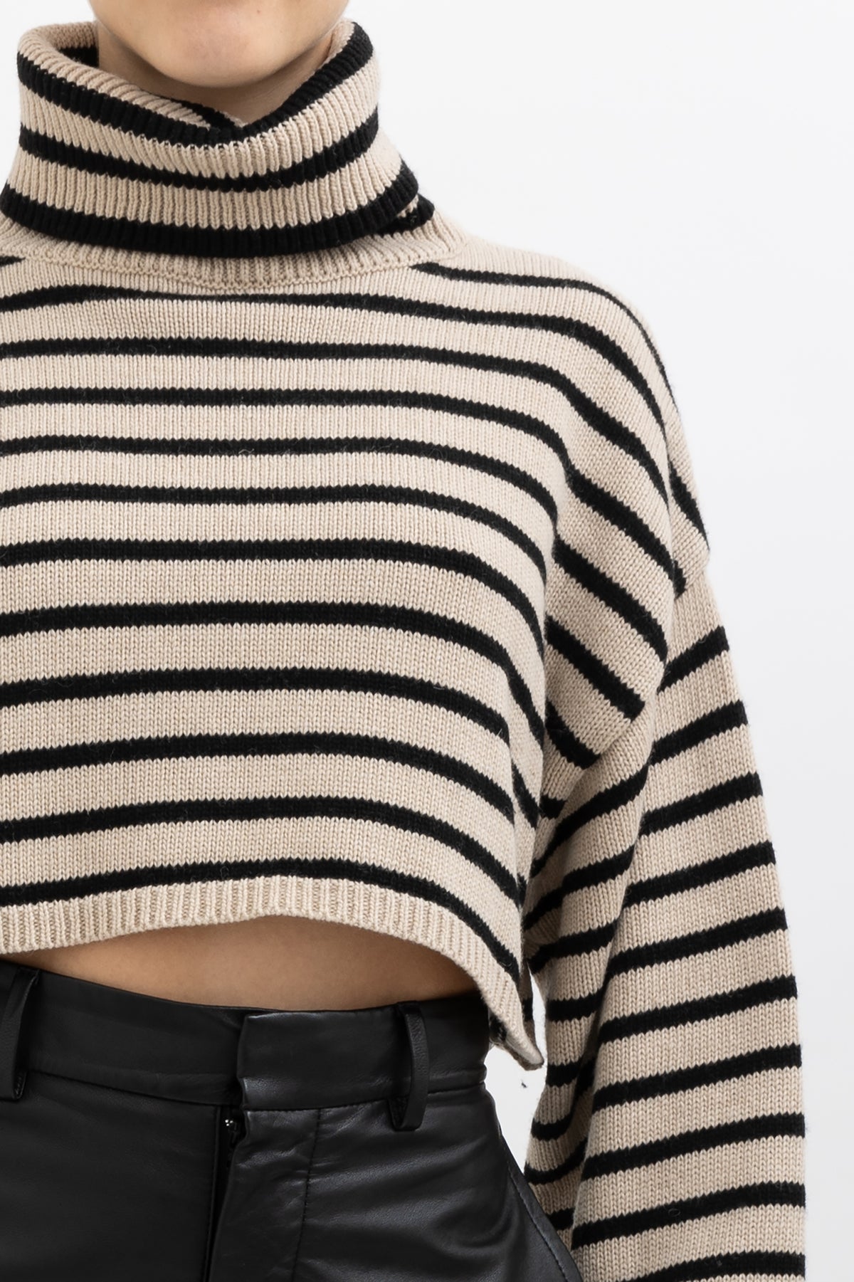 Athina Stripped Cropped Sweater