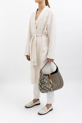 Luminous Belted Linen Trench Coat