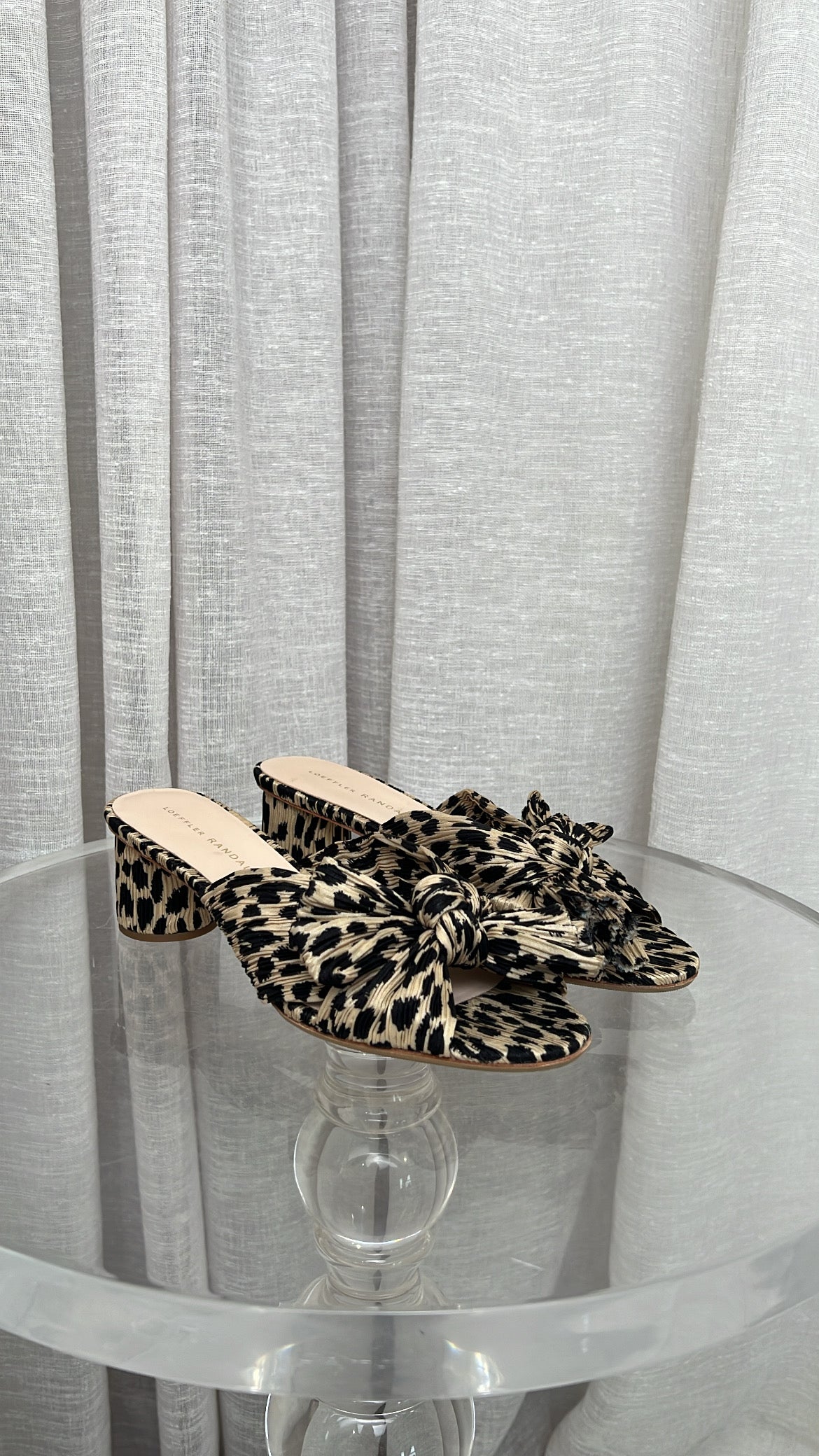 LOEFFLER RANDALL Leopard Print Pleated Mules, 8