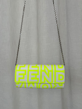 Fendi x Marc Jacobs Neon Fendi Roma Wallet On Chain