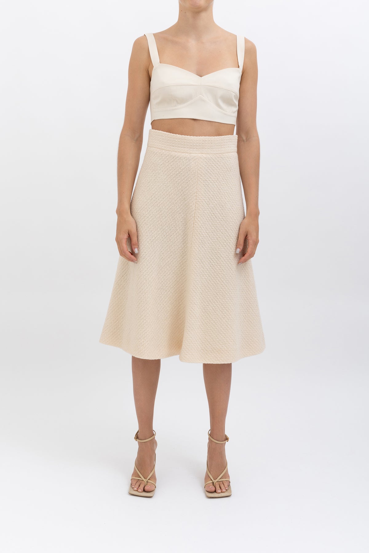 Cream Wool Skirt