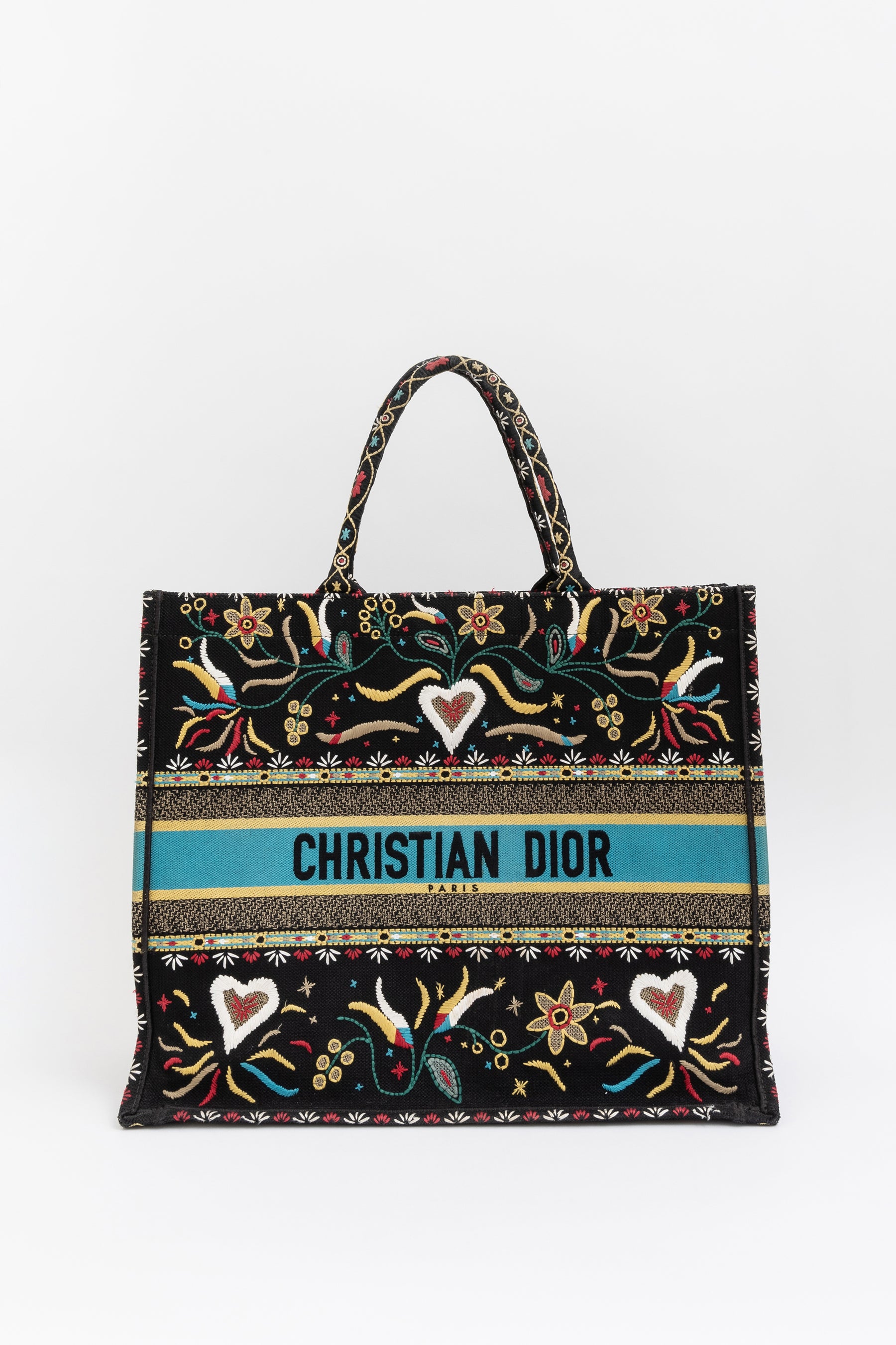 Dior Large Embroidered Book Tote Bag