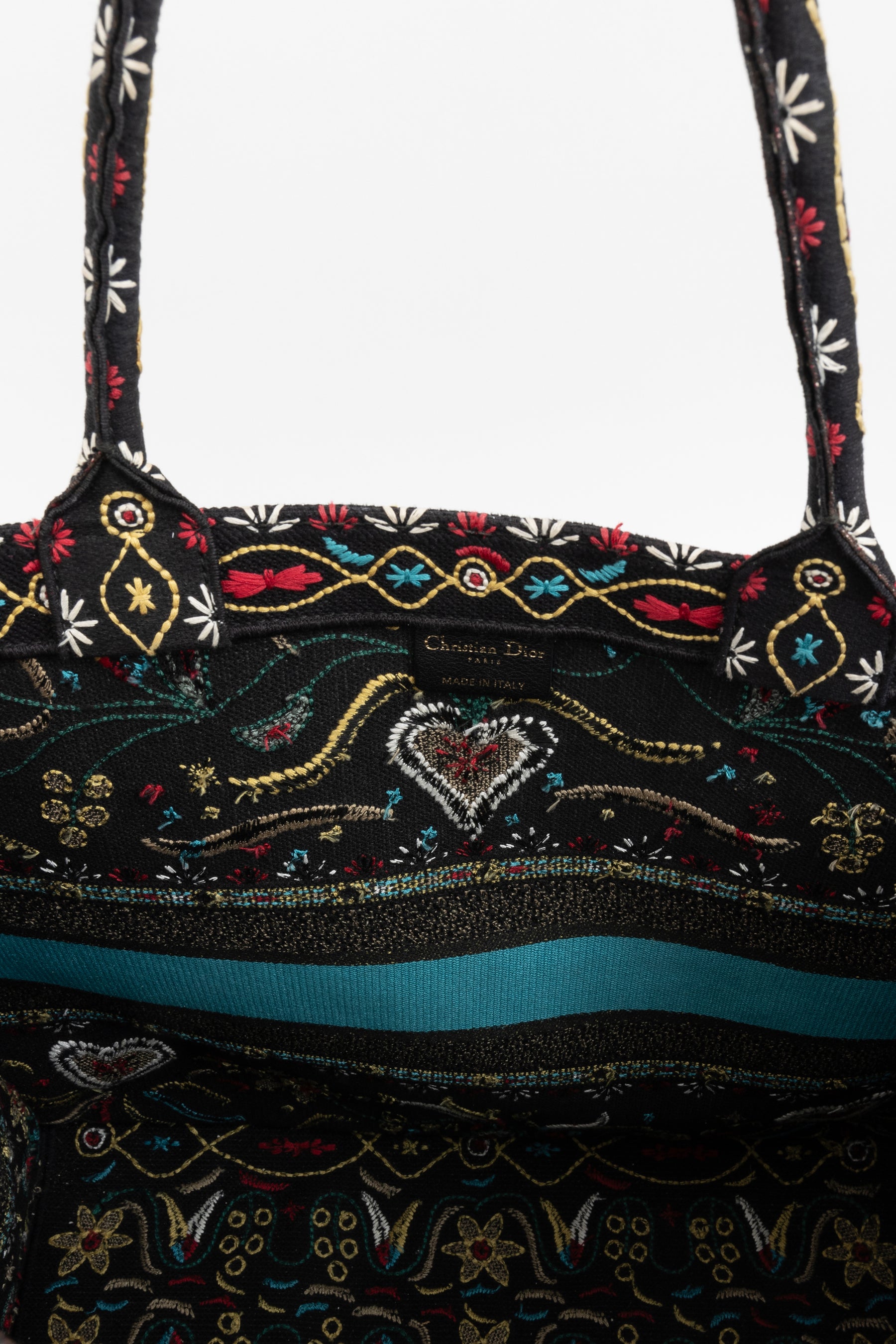 Large Embroidered Book Tote Bag