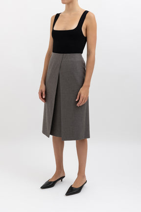 Layered Wool Skirt