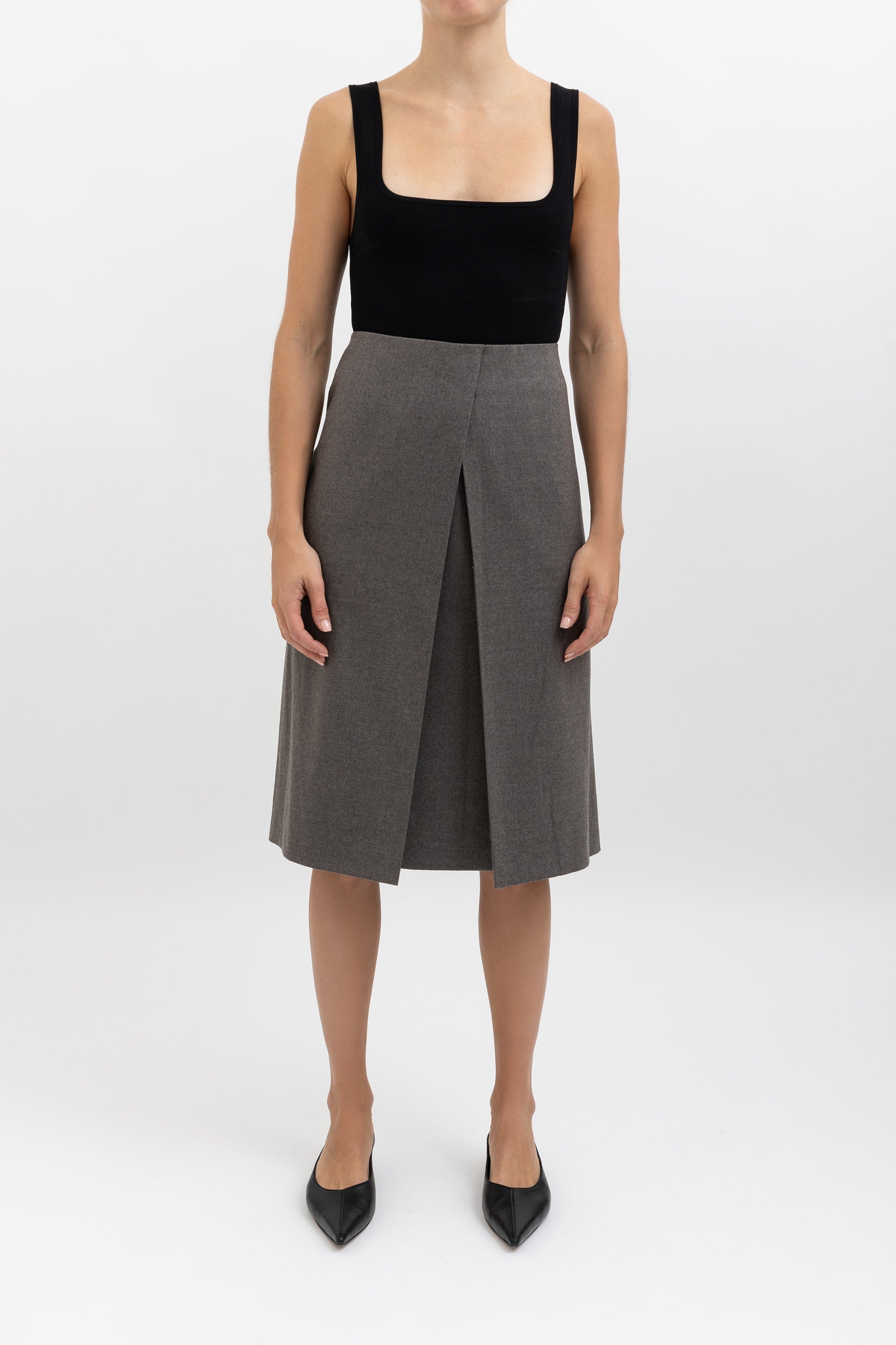 Layered Wool Skirt