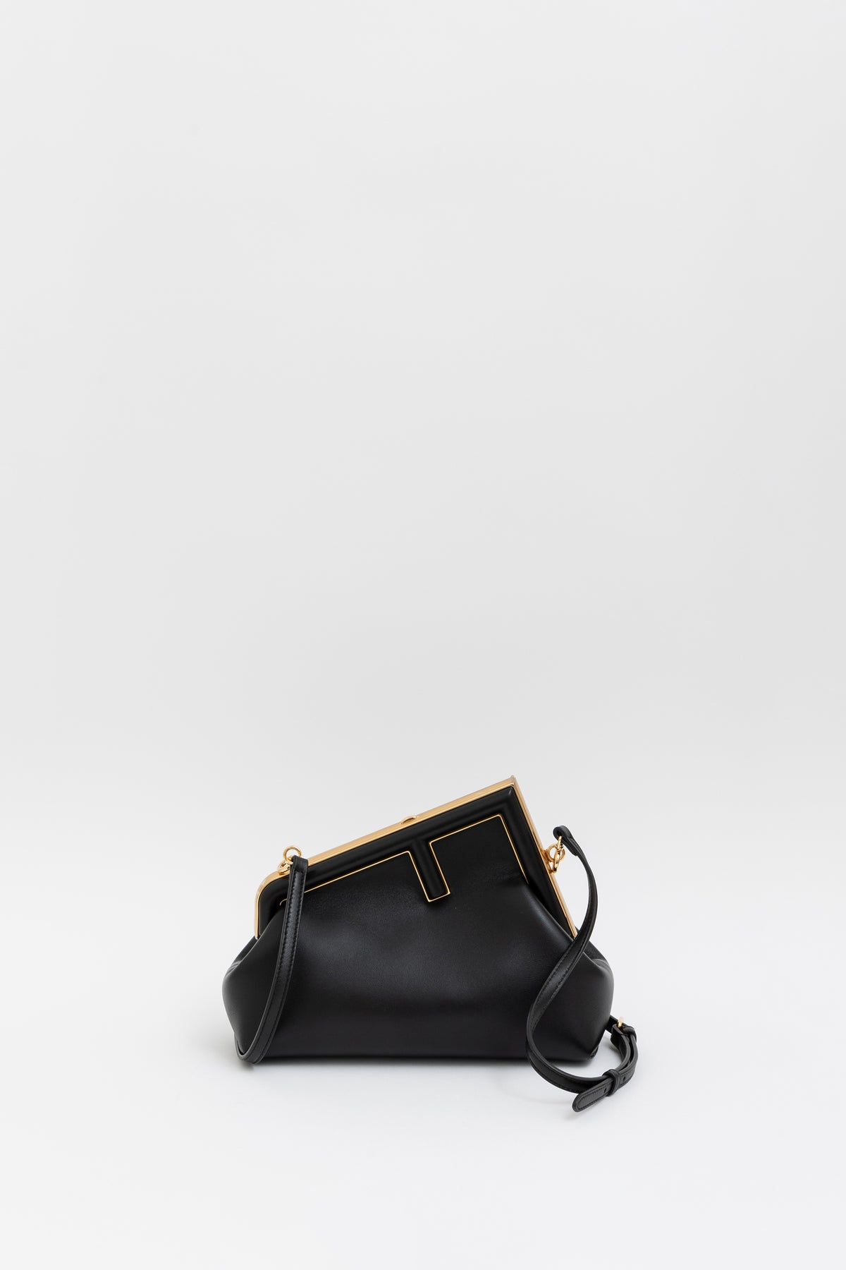 Fendi Black Leather Small Fendi First Bag