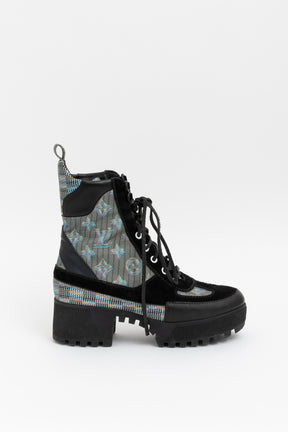 Monogram Pop Laureate Combat Boots