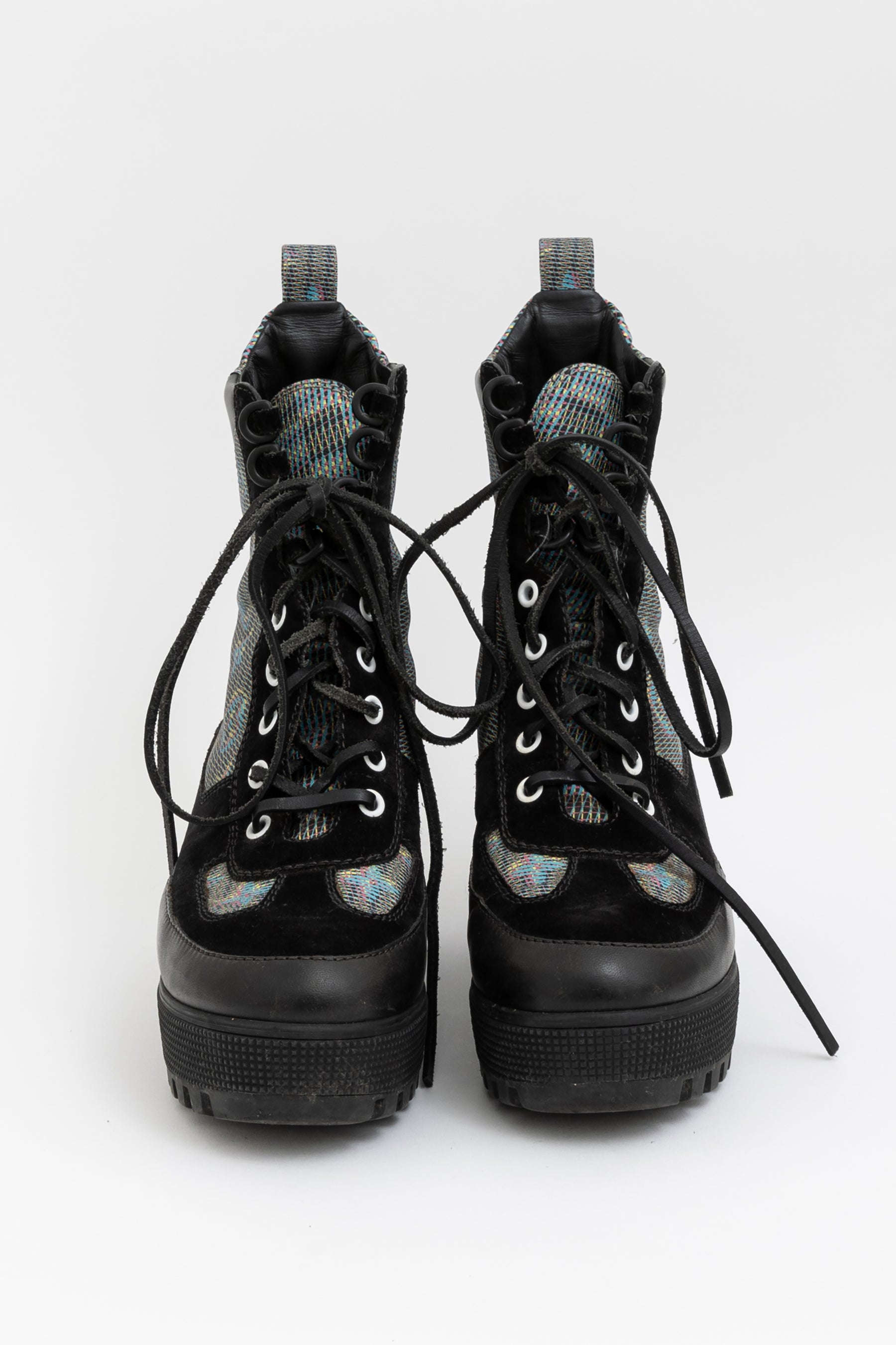 Monogram Pop Laureate Combat Boots