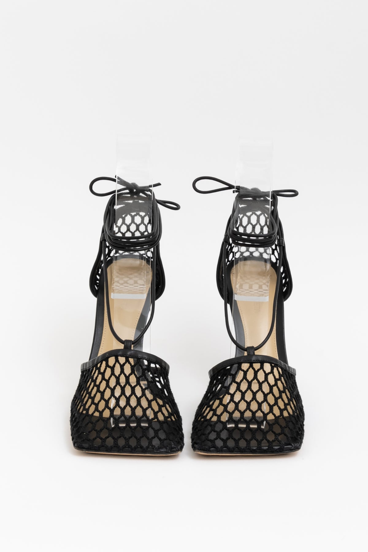 Mesh and Leather Sandals