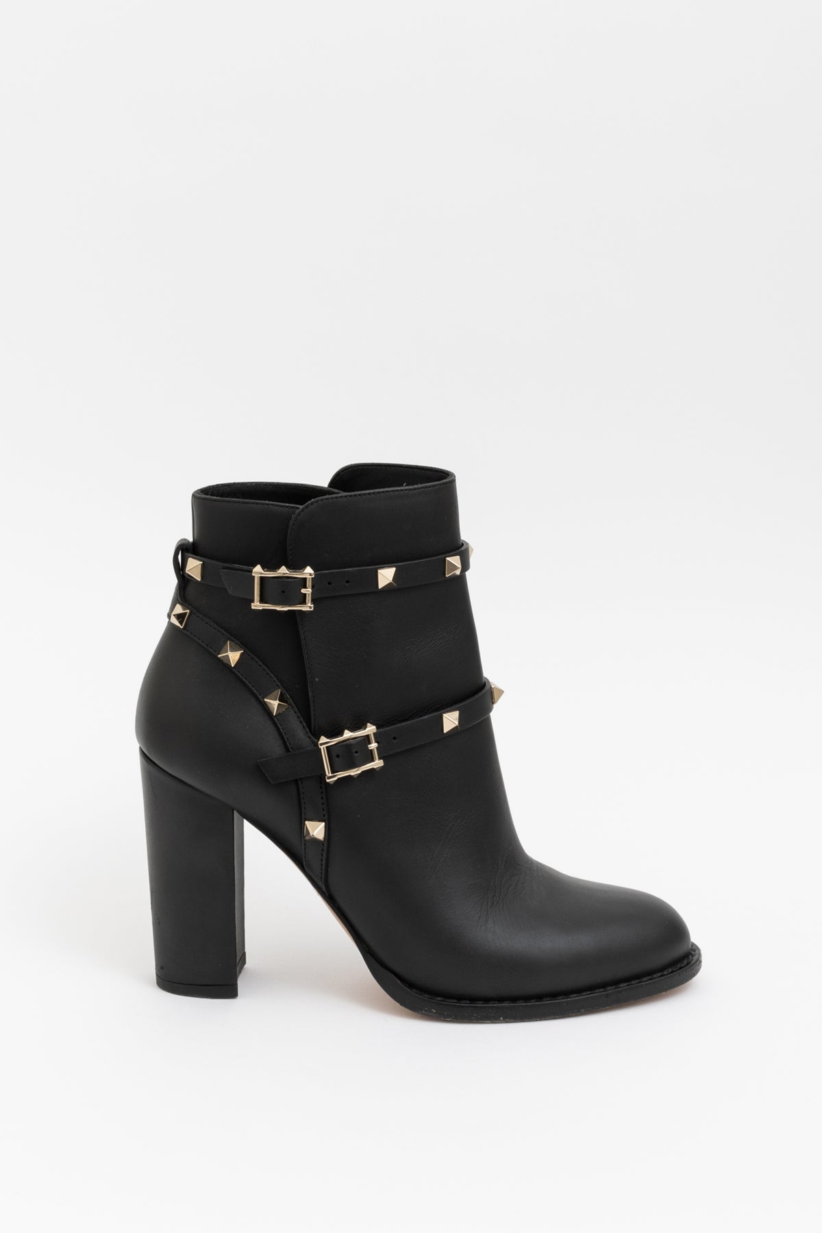 Rockstud Double Buckle Ankle Boots