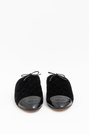 Quilted Velvet Mules