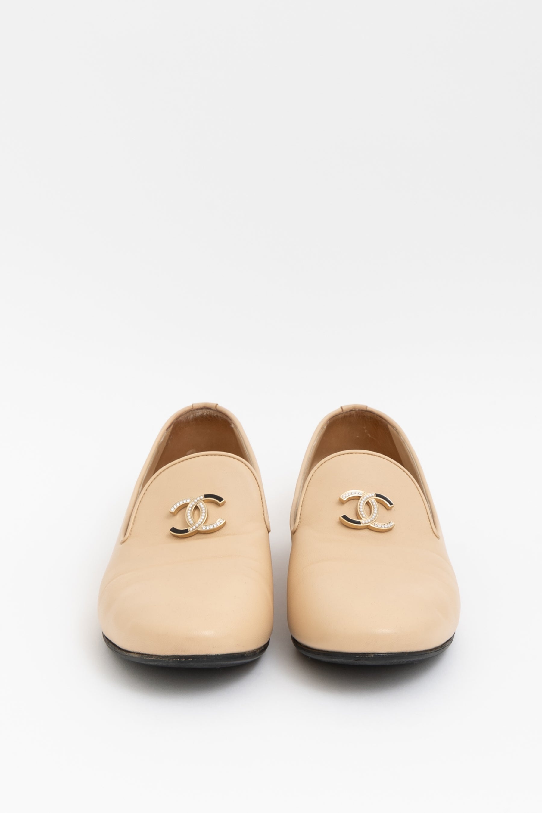 CC Pearl Leather Loafers