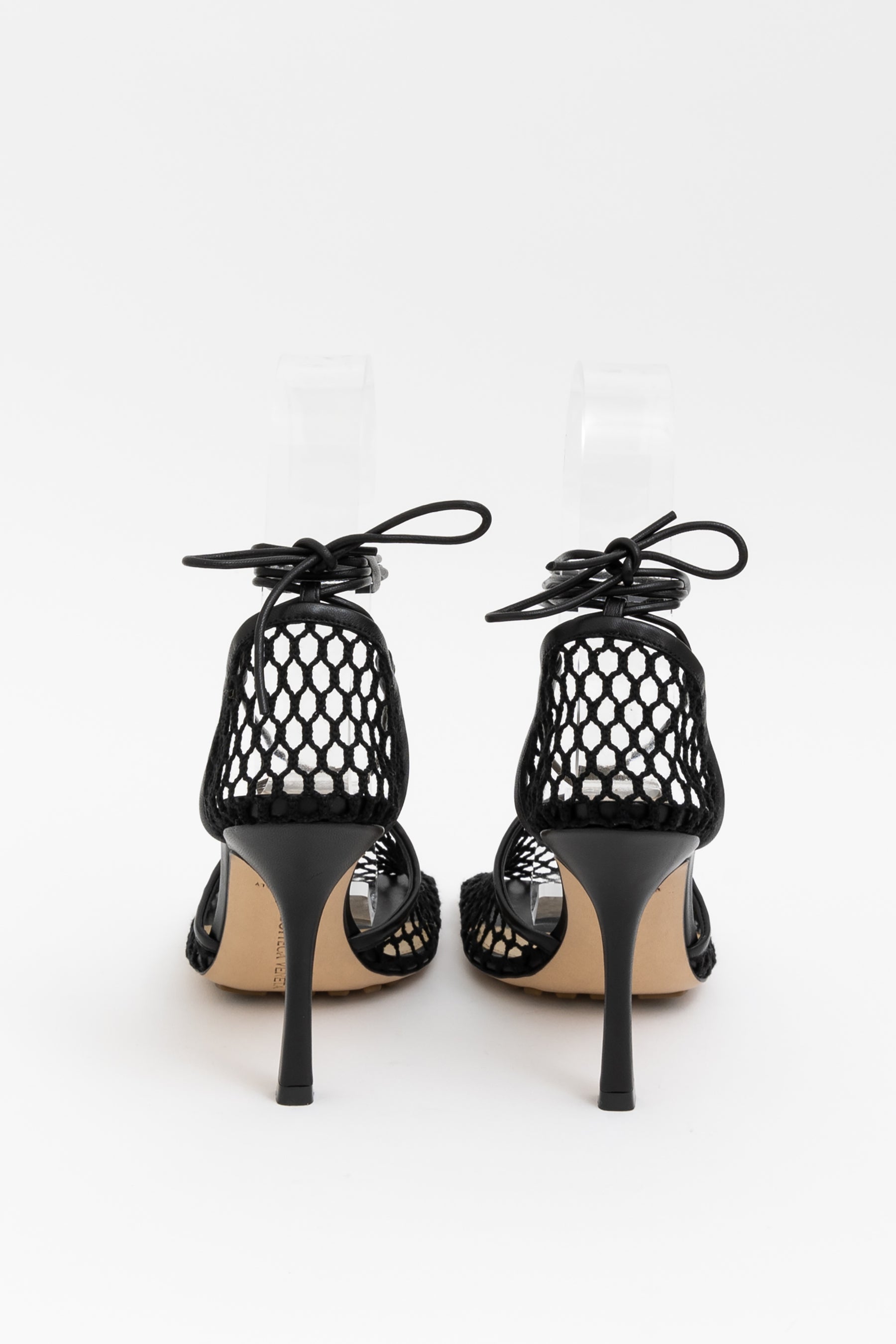 Mesh and Leather Sandals