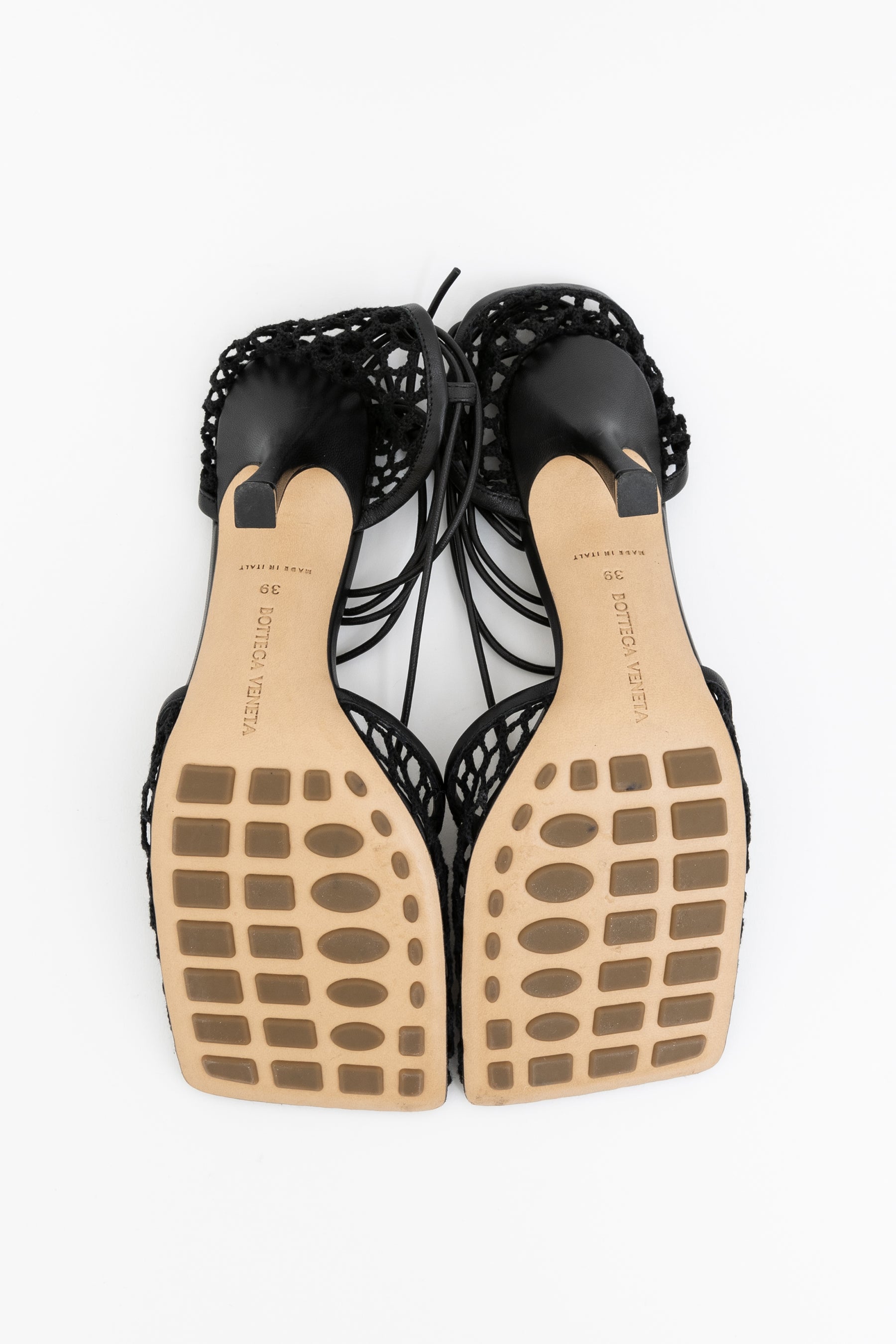 Mesh and Leather Sandals