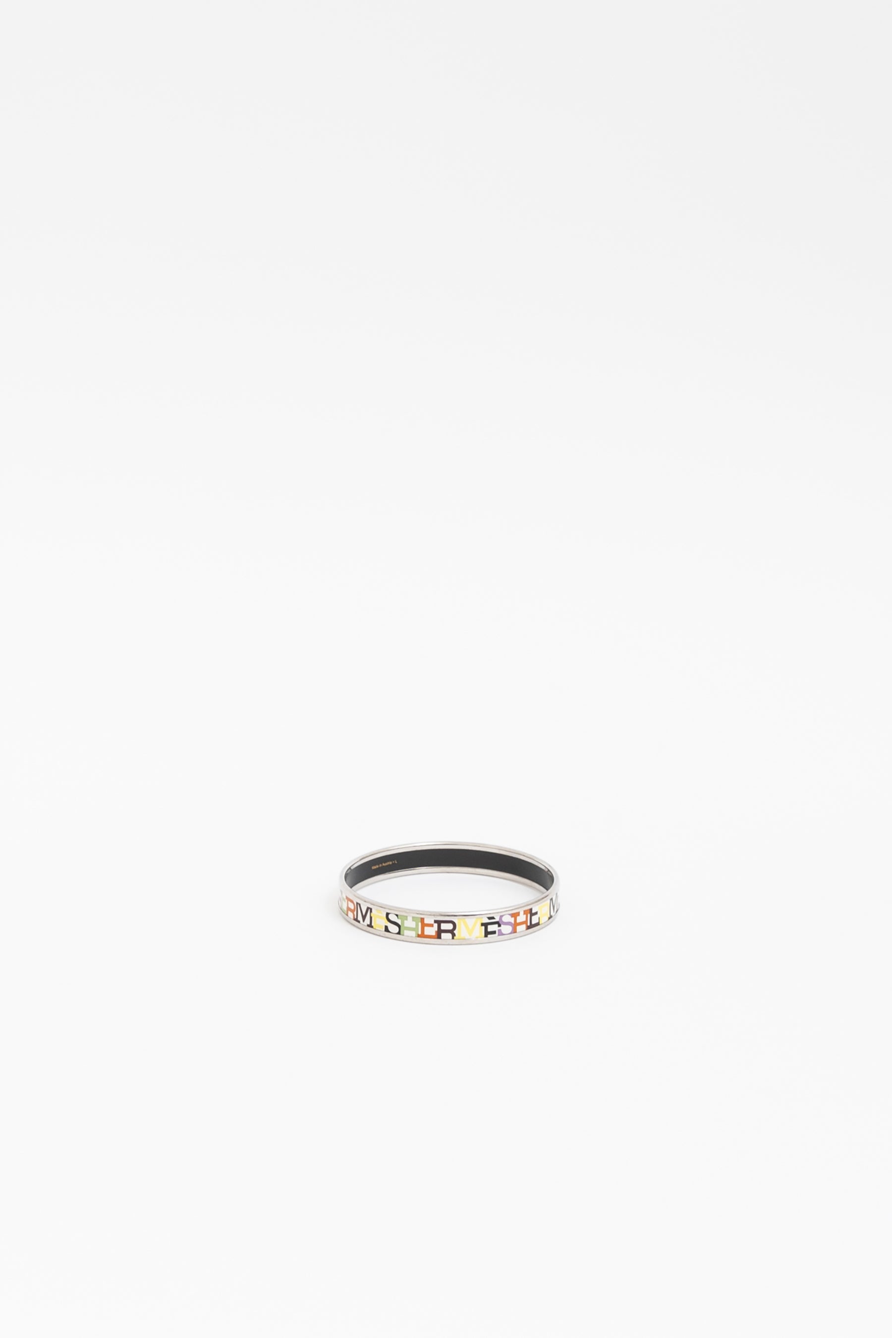 Enamel Letter Bangle