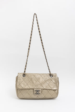 Gold Metallic Single Flap Bag