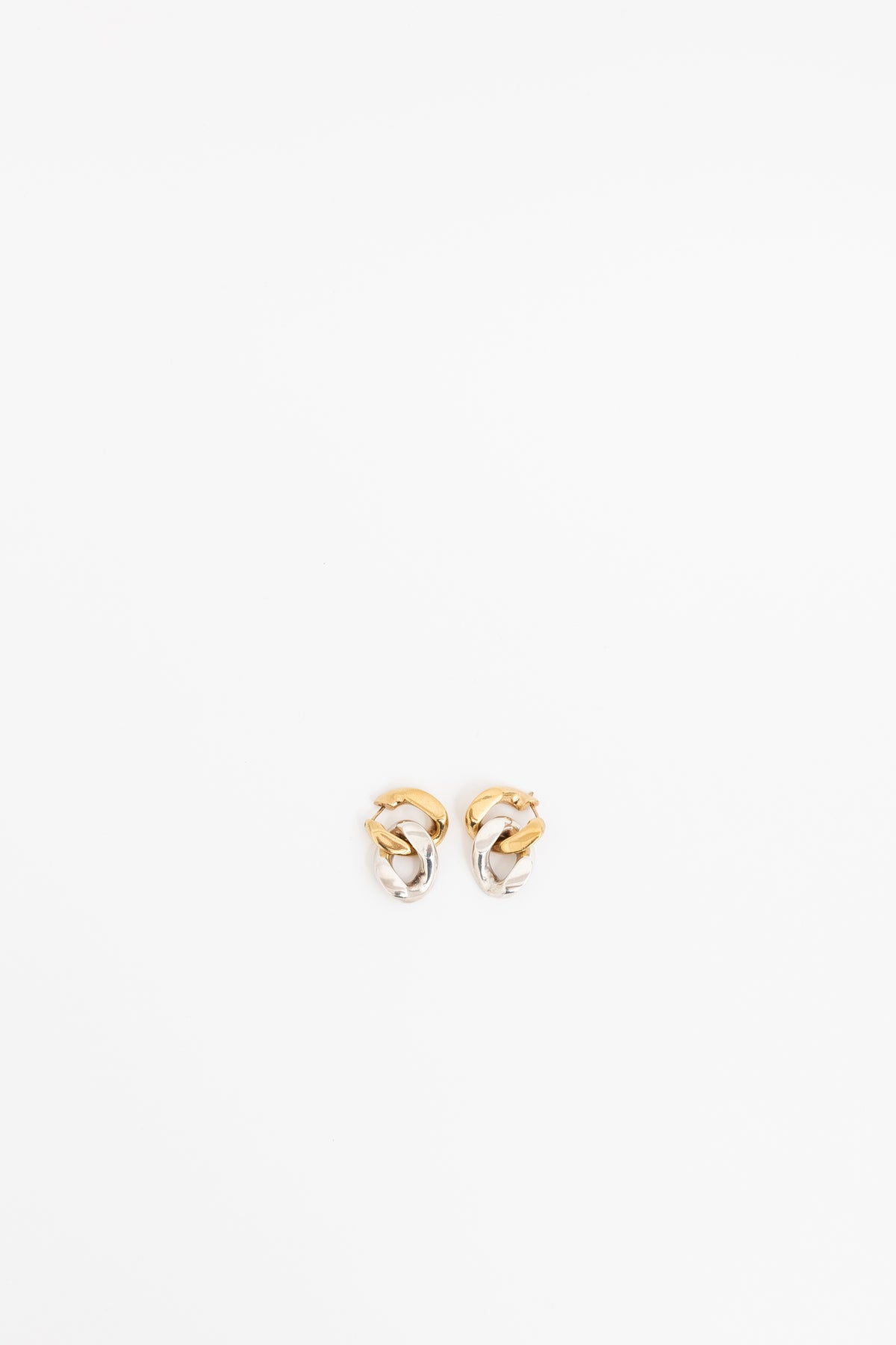 Two Toned Link Earrings