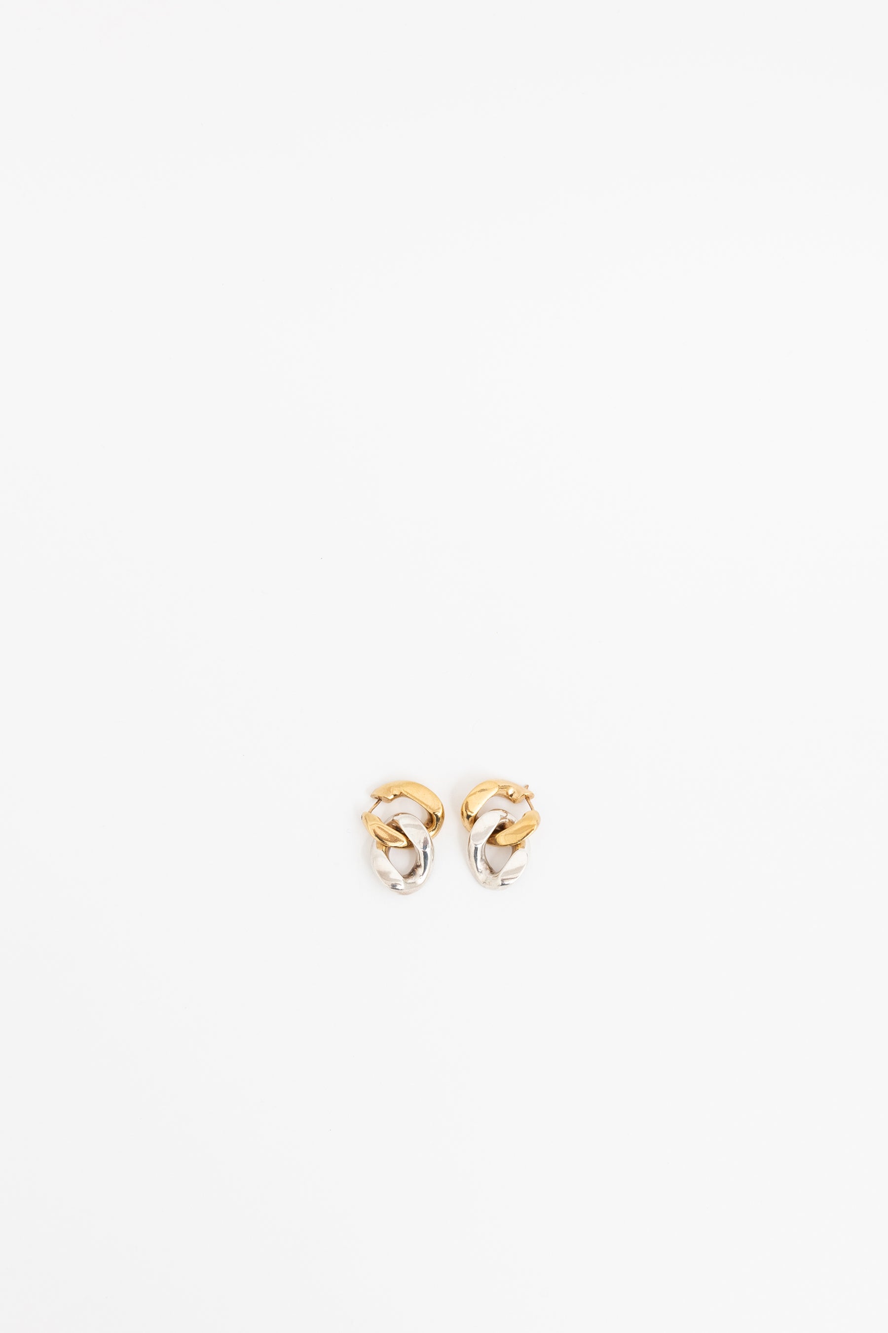 Two Toned Link Earrings