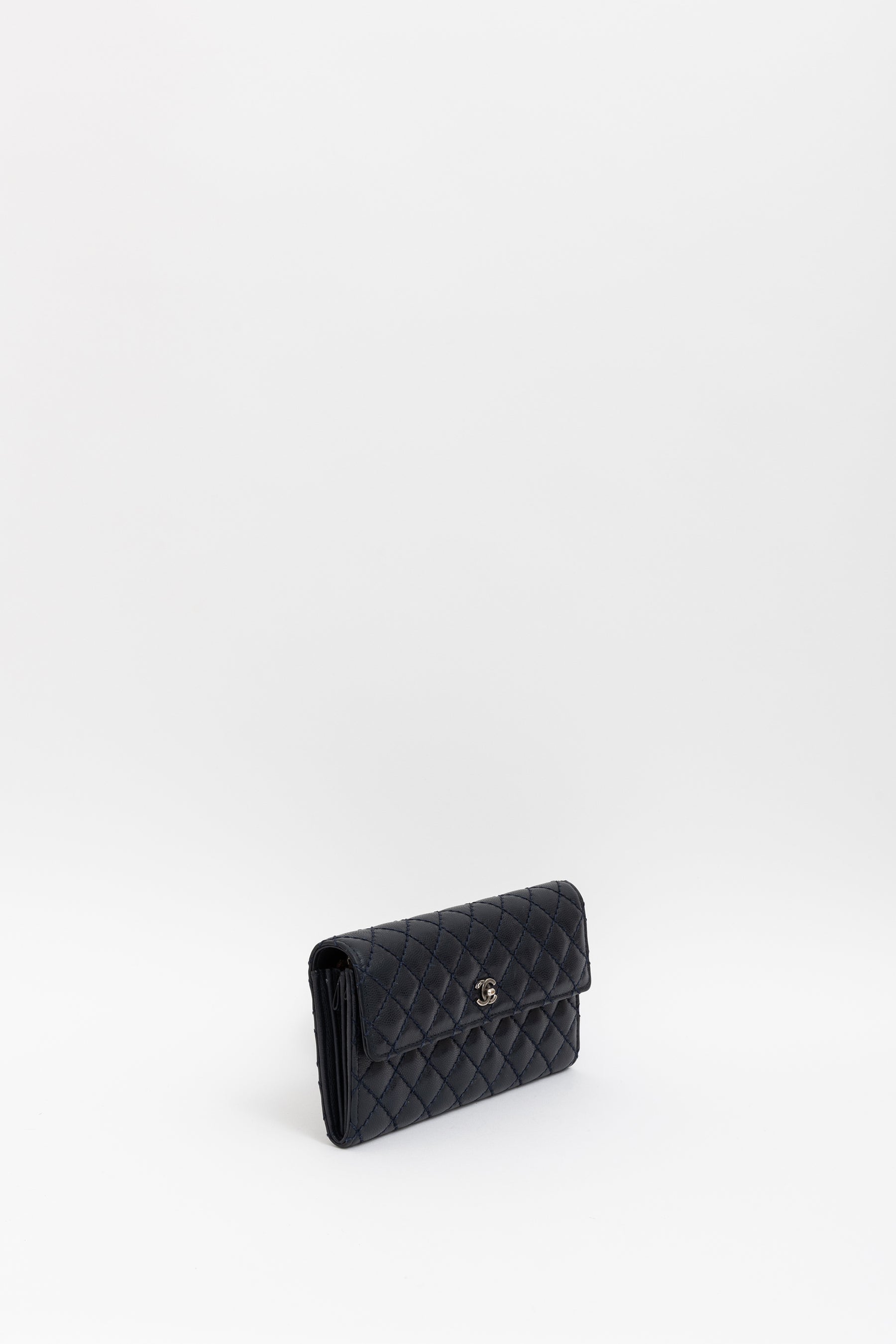 Quilted Caviar Leather Wallet