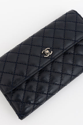 Quilted Caviar Leather Wallet