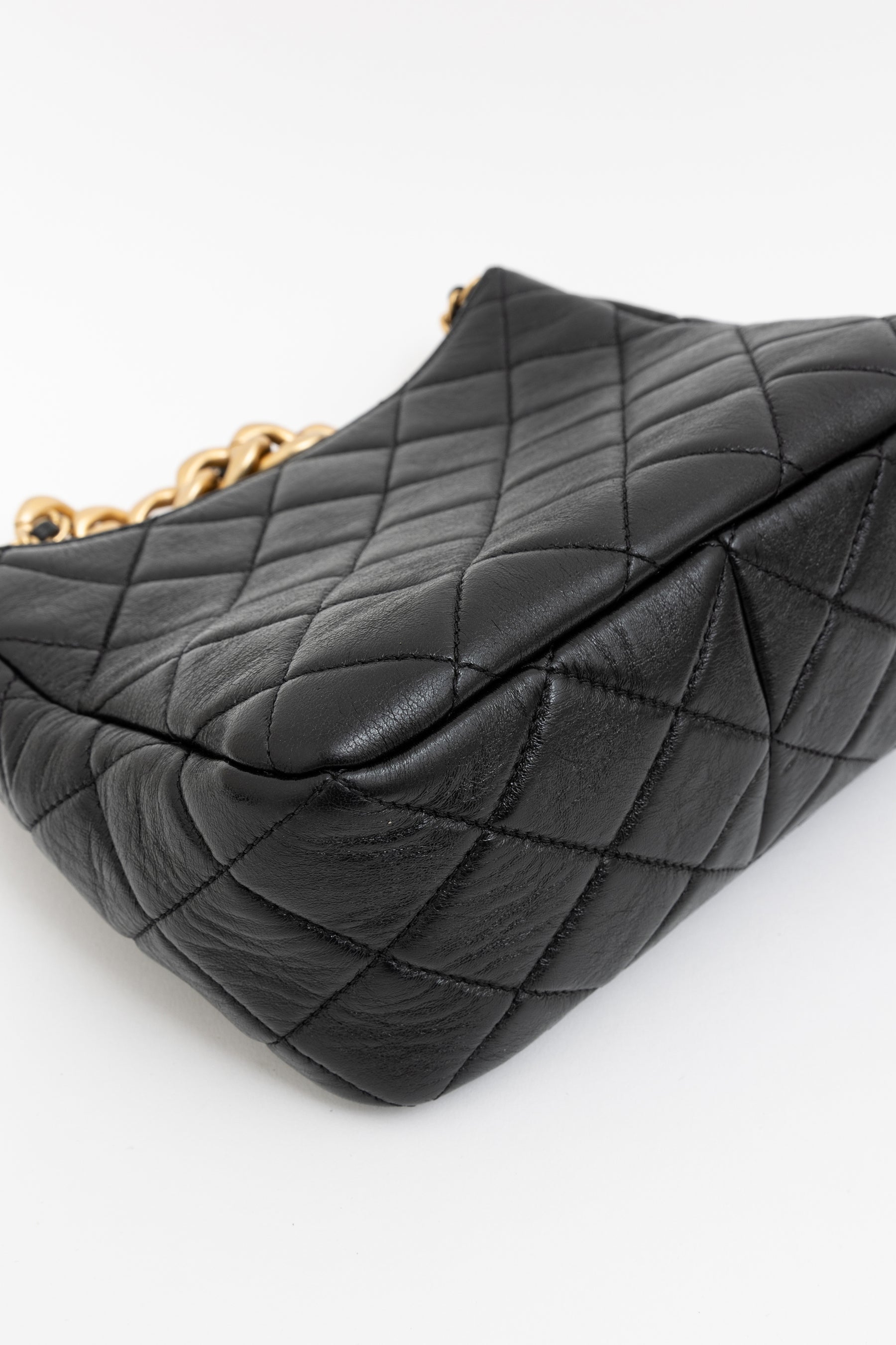 Quilted Chain Hobo Bag