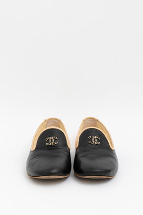 Leather Chain CC Loafers