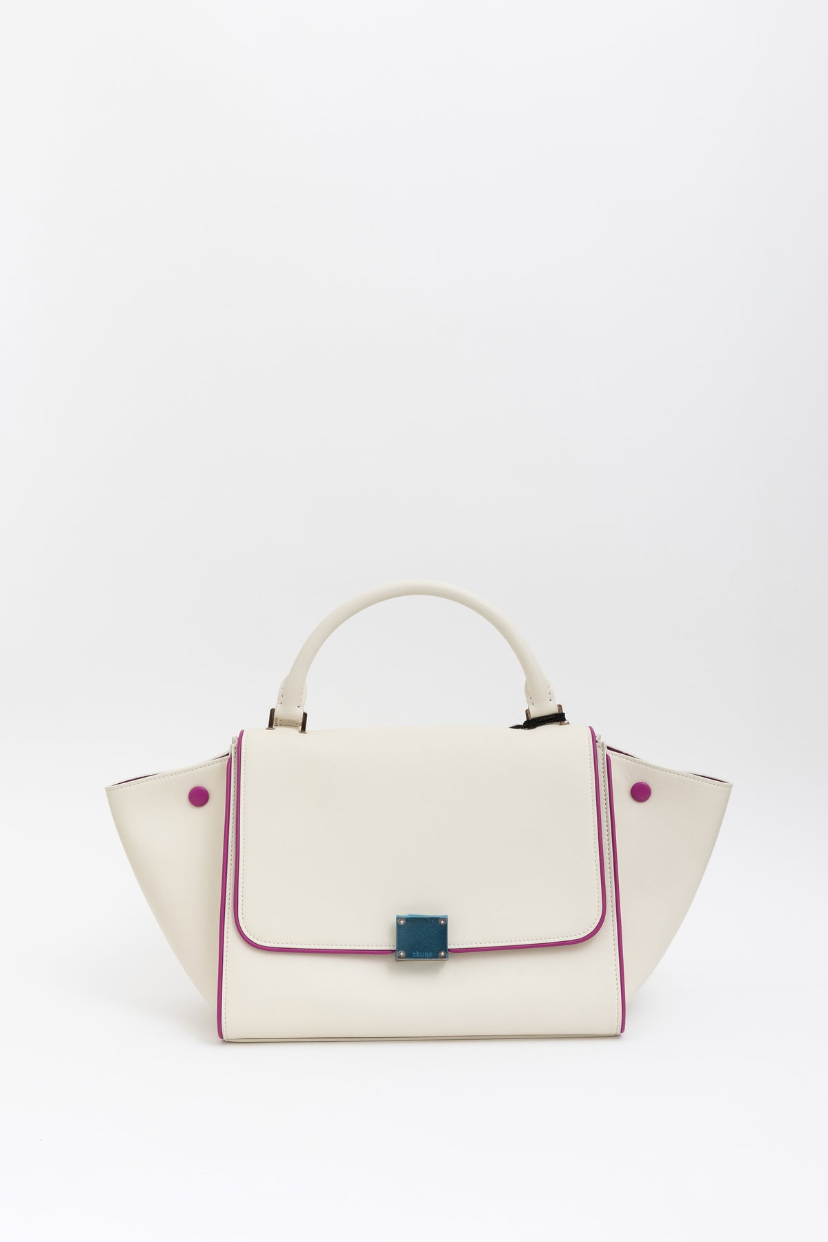 Trapeze Bag with Fuschia Trim