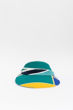 Peak Visor In Yellow Turquoise