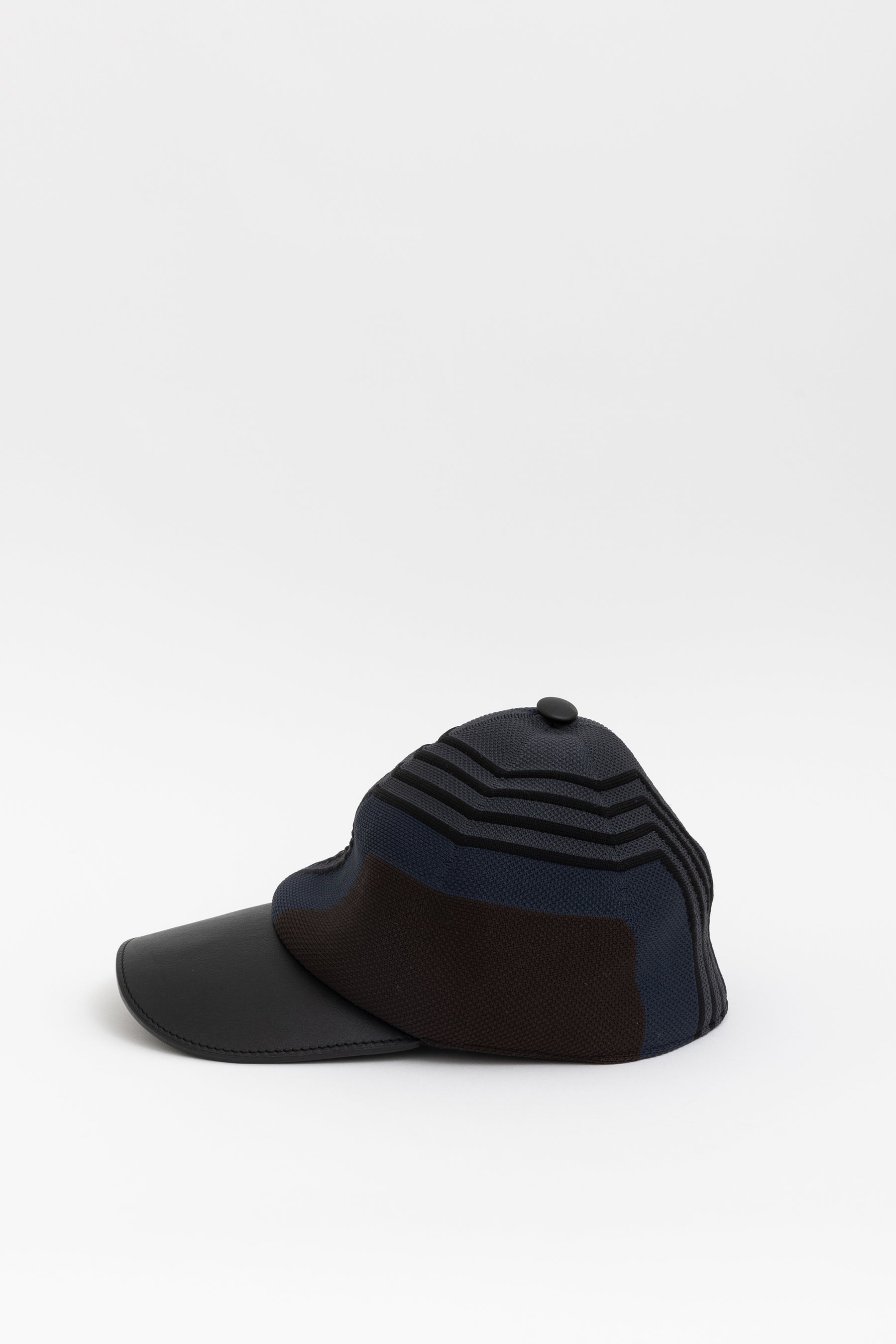 Leather and Fabric Cap