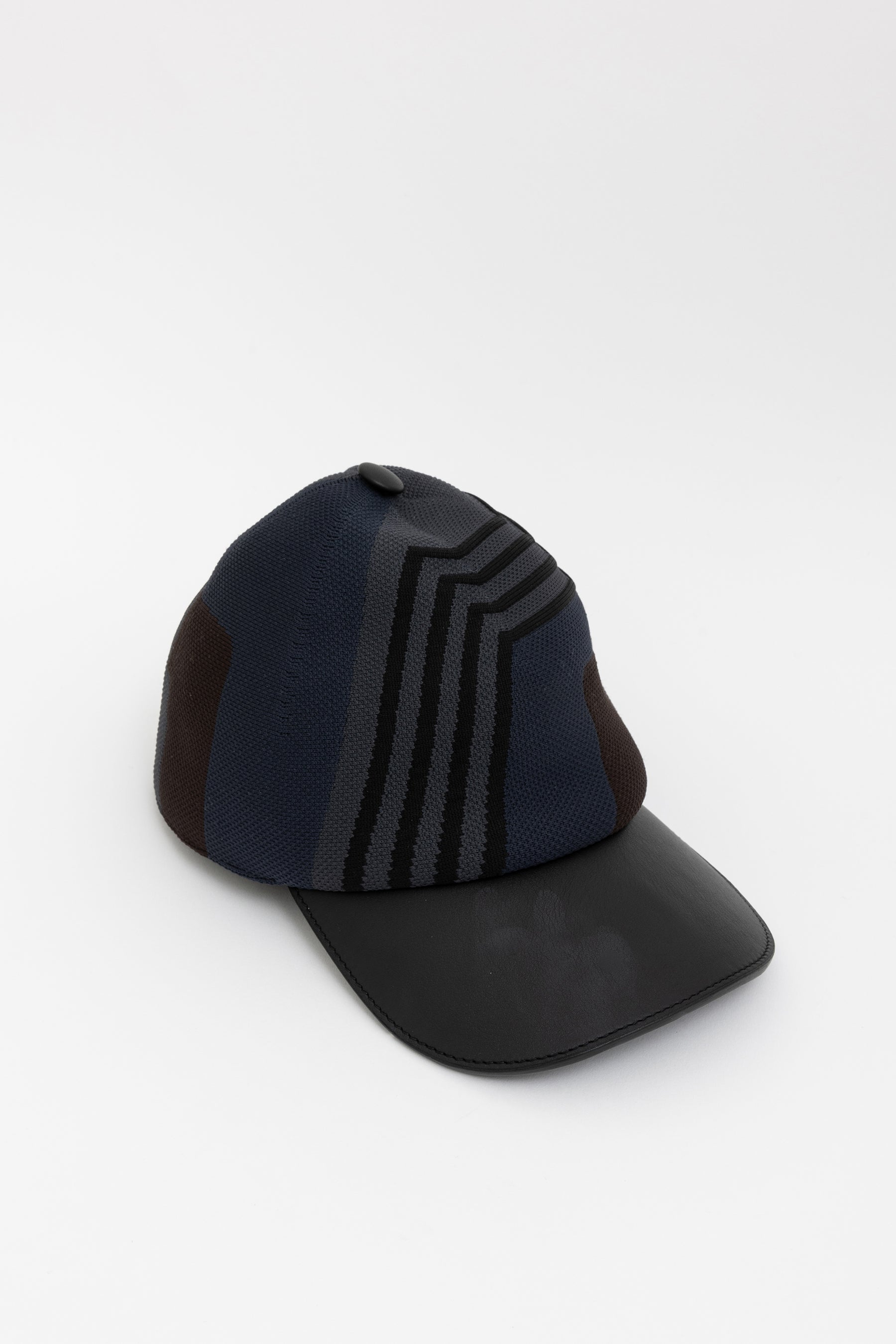 Leather and Fabric Cap