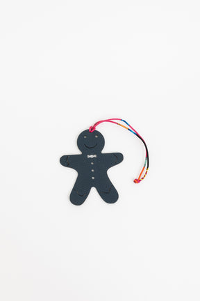 Leather Gingerbread Man Charm