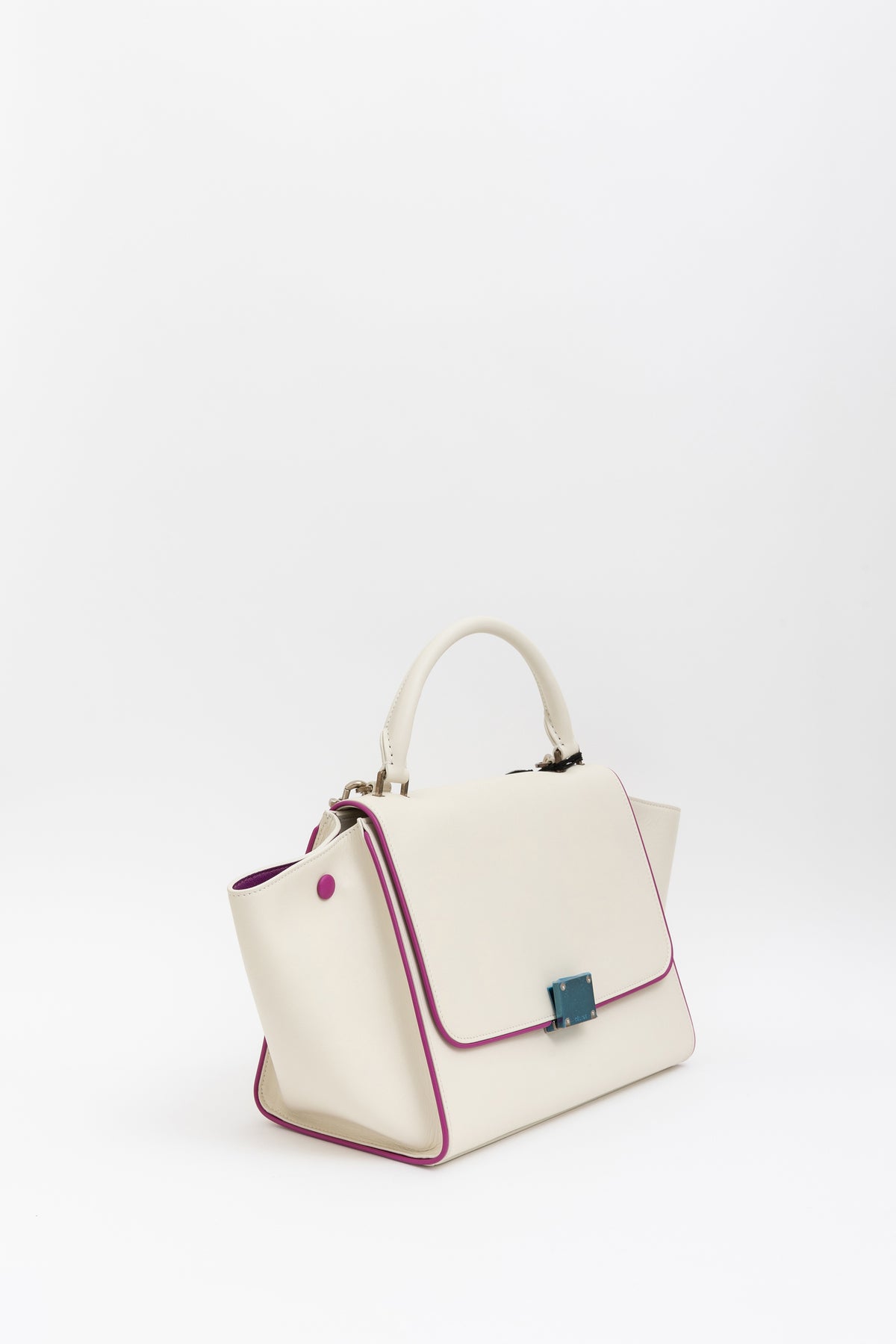 Trapeze Bag with Fuschia Trim