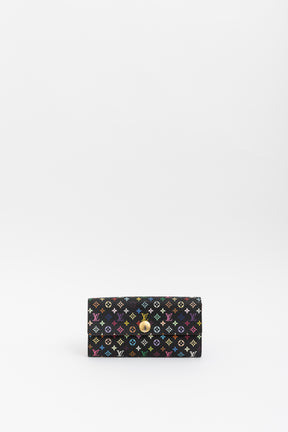 Sarah Multicolour Monogram Long Wallet