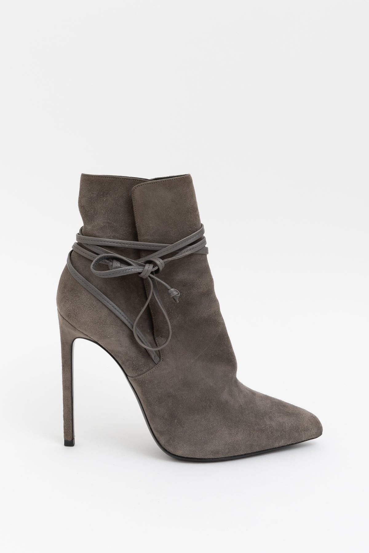 Suede Pointed Toe Ankle Boots