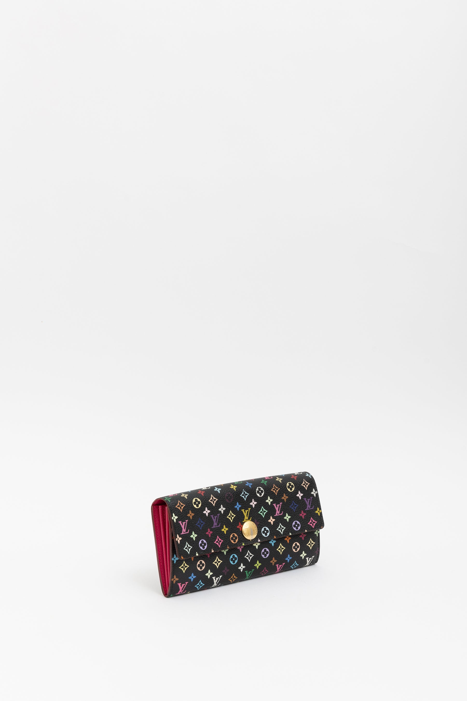 Sarah Multicolour Monogram Long Wallet