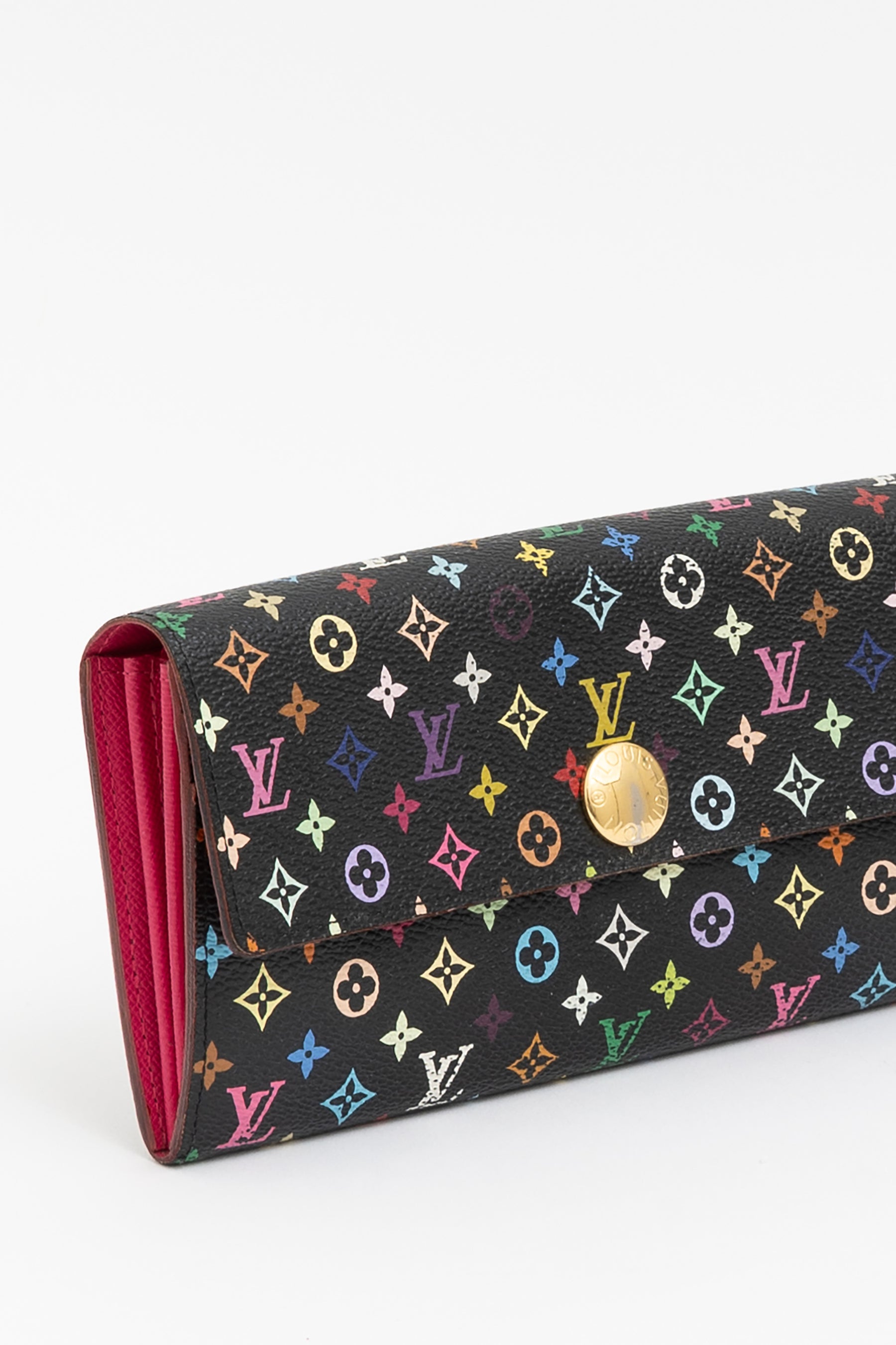 Sarah Multicolour Monogram Long Wallet