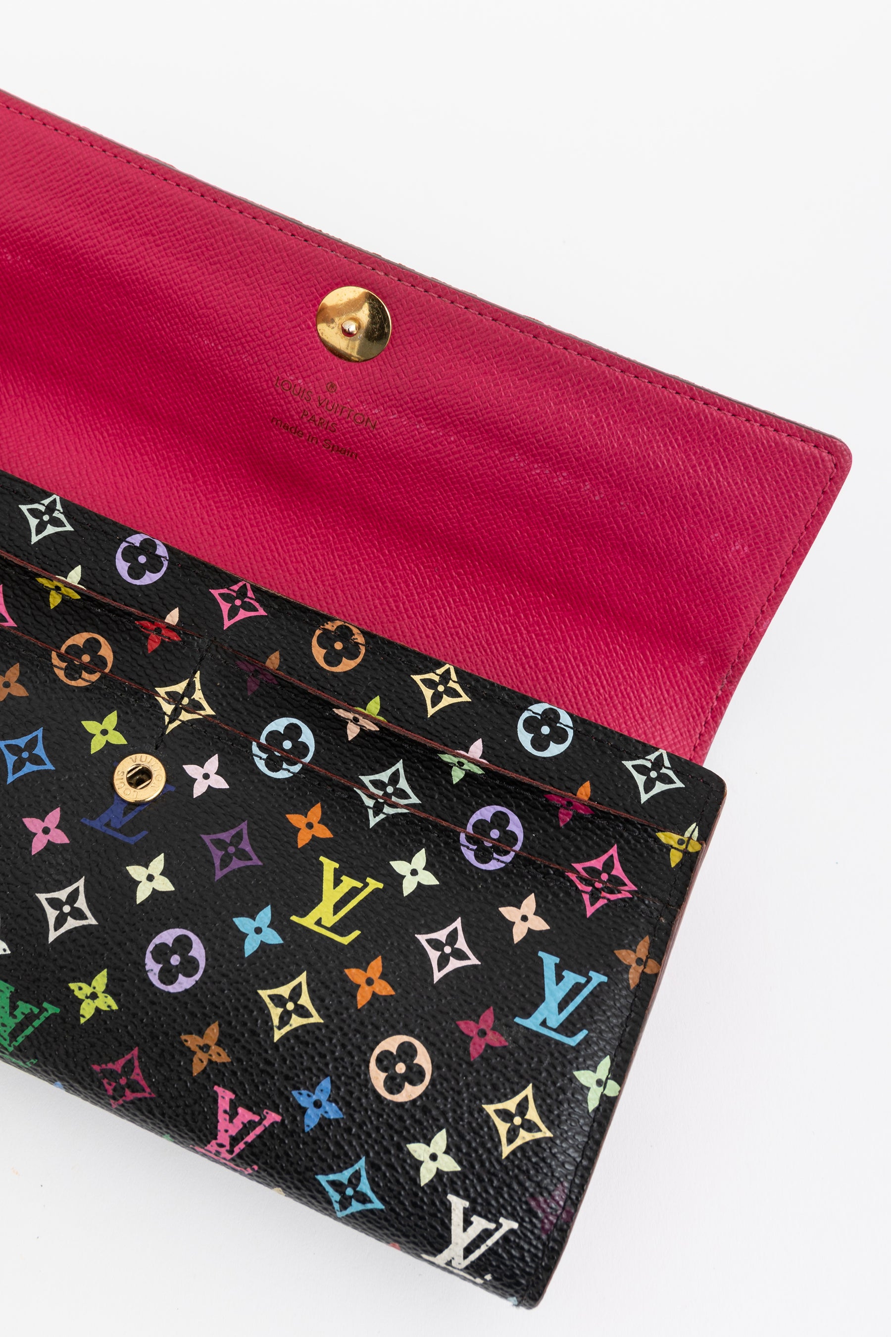 Sarah Multicolour Monogram Long Wallet