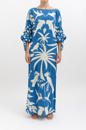 Bird Embroidered Maxi Dress