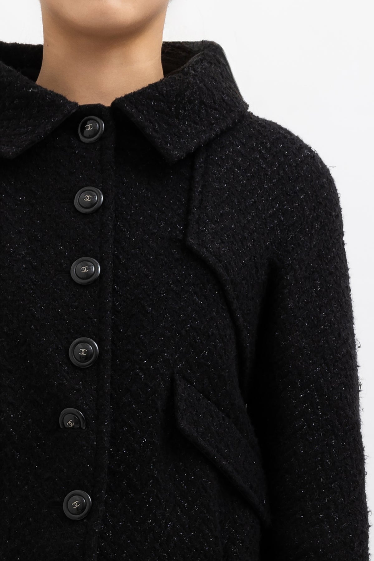 Tweed Lurex 3/4 Sleeve Jacket