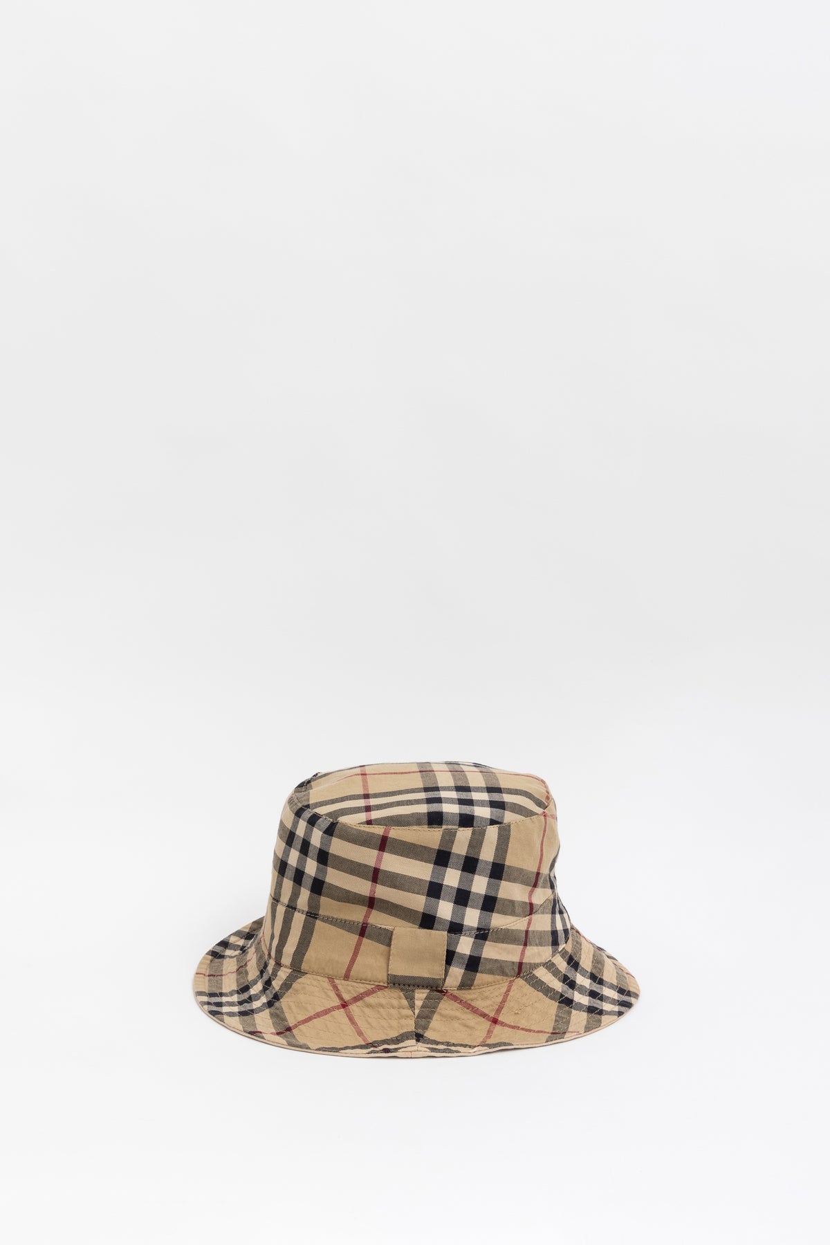 Reversible Logo Hat In Tan And Check