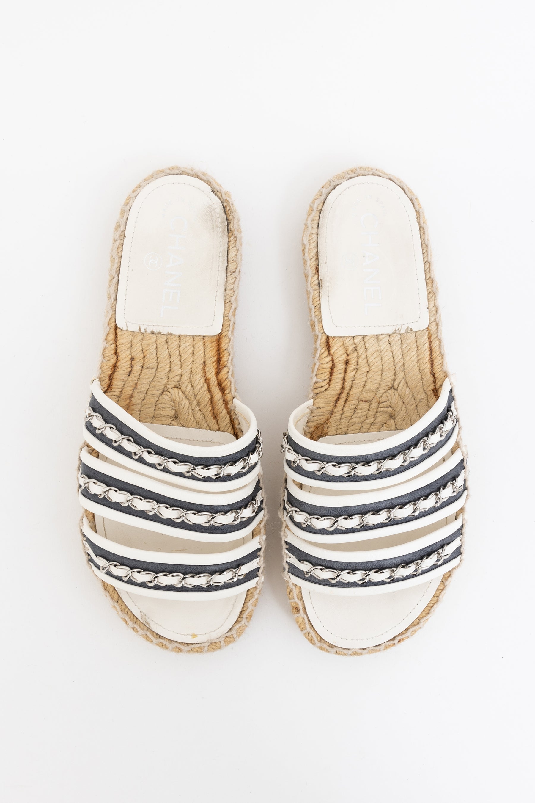 Chain Espadrille Slides