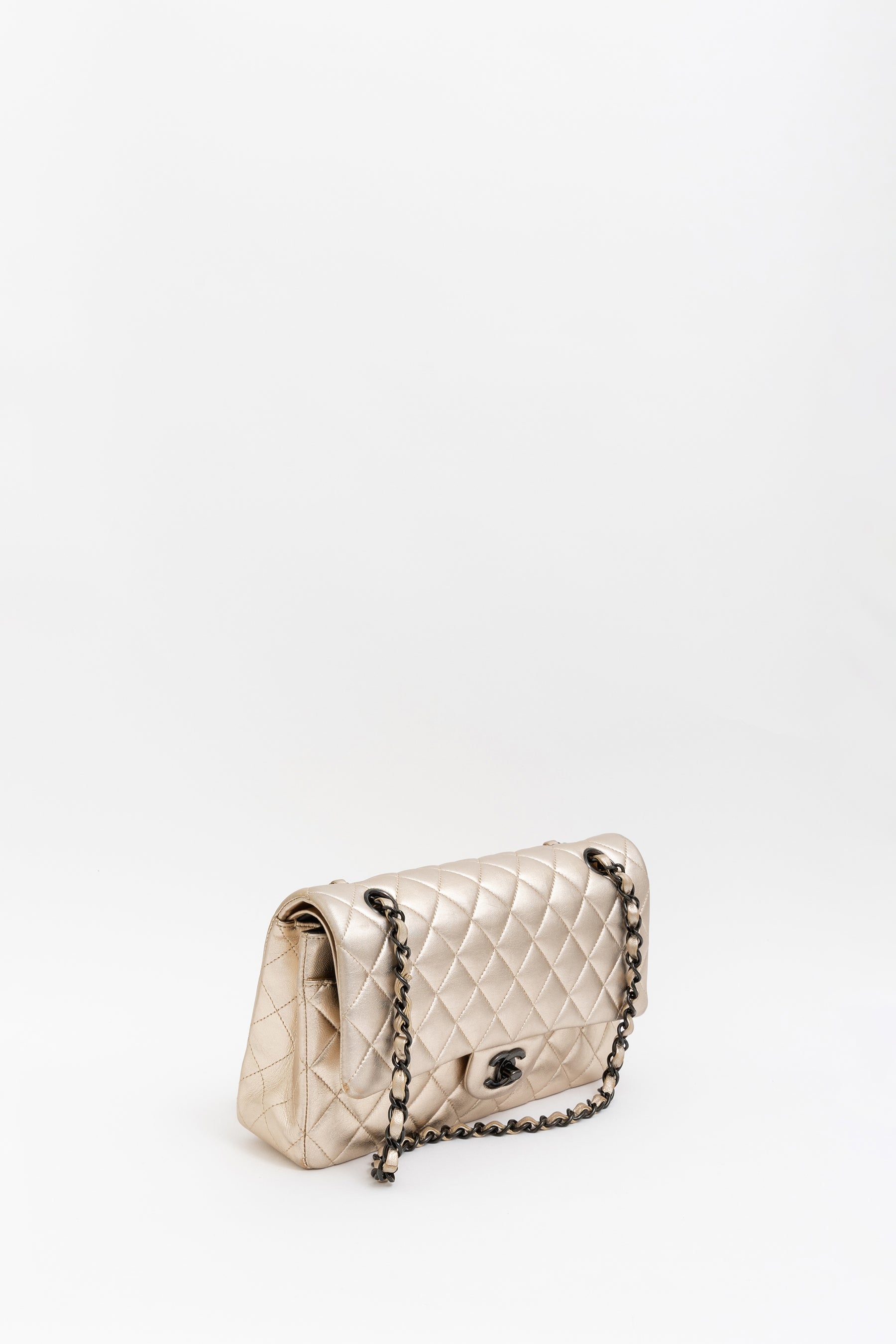 Chanel Metallic Gold Classic Double Flap Bag