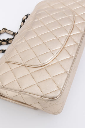 Chanel Metallic Gold Classic Double Flap Bag