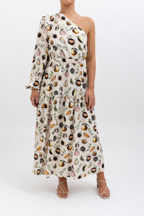 Frutta Square-Neck Midi Dress