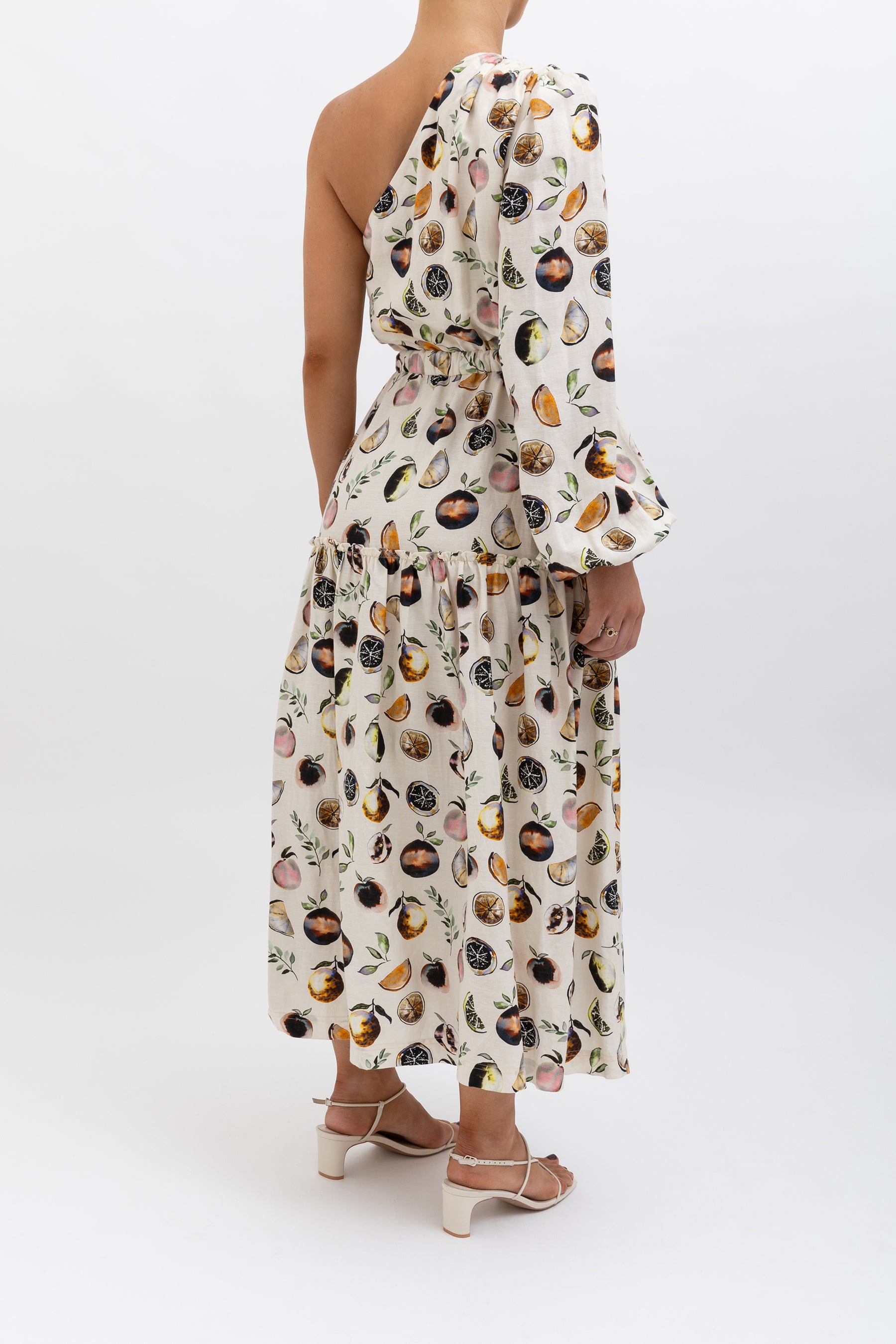 Frutta Square-Neck Midi Dress