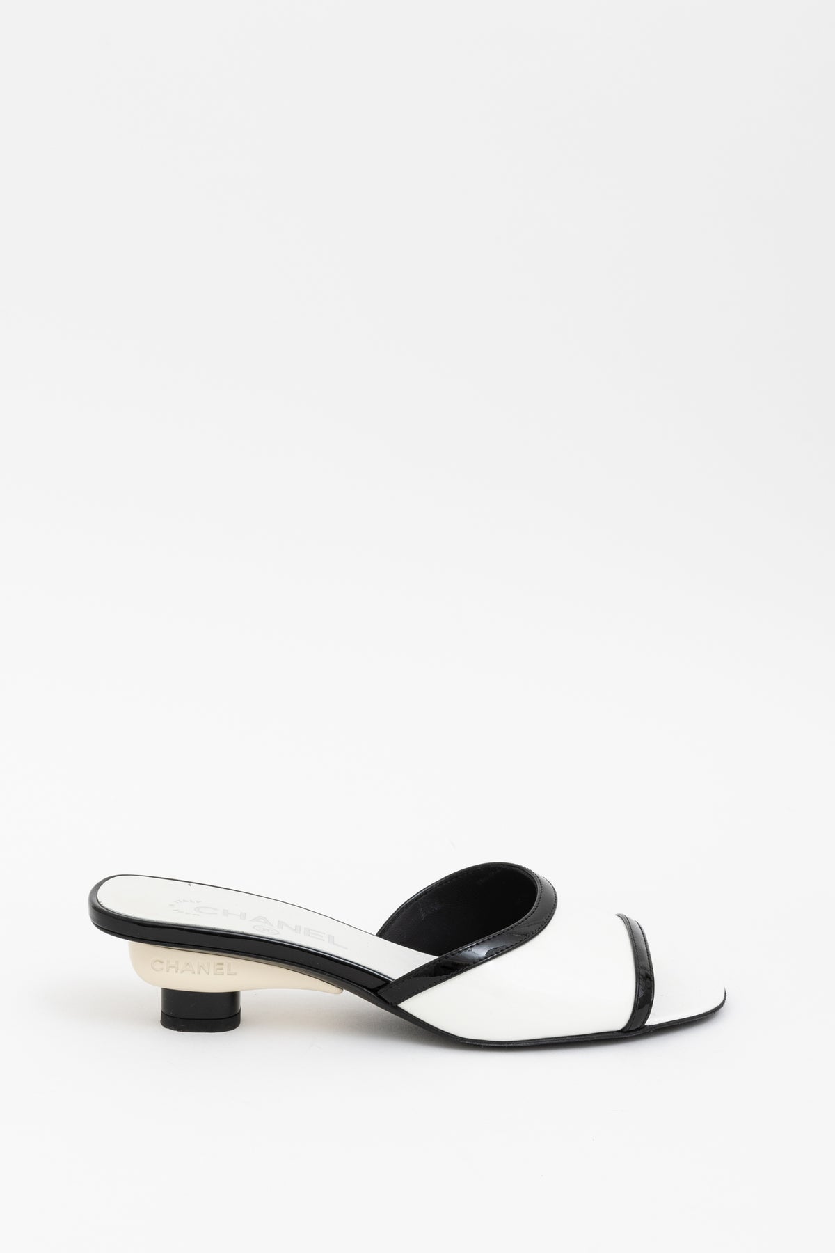 Patent Leather Kitten Mules