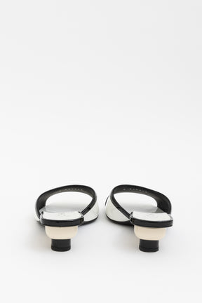 Patent Leather Kitten Mules