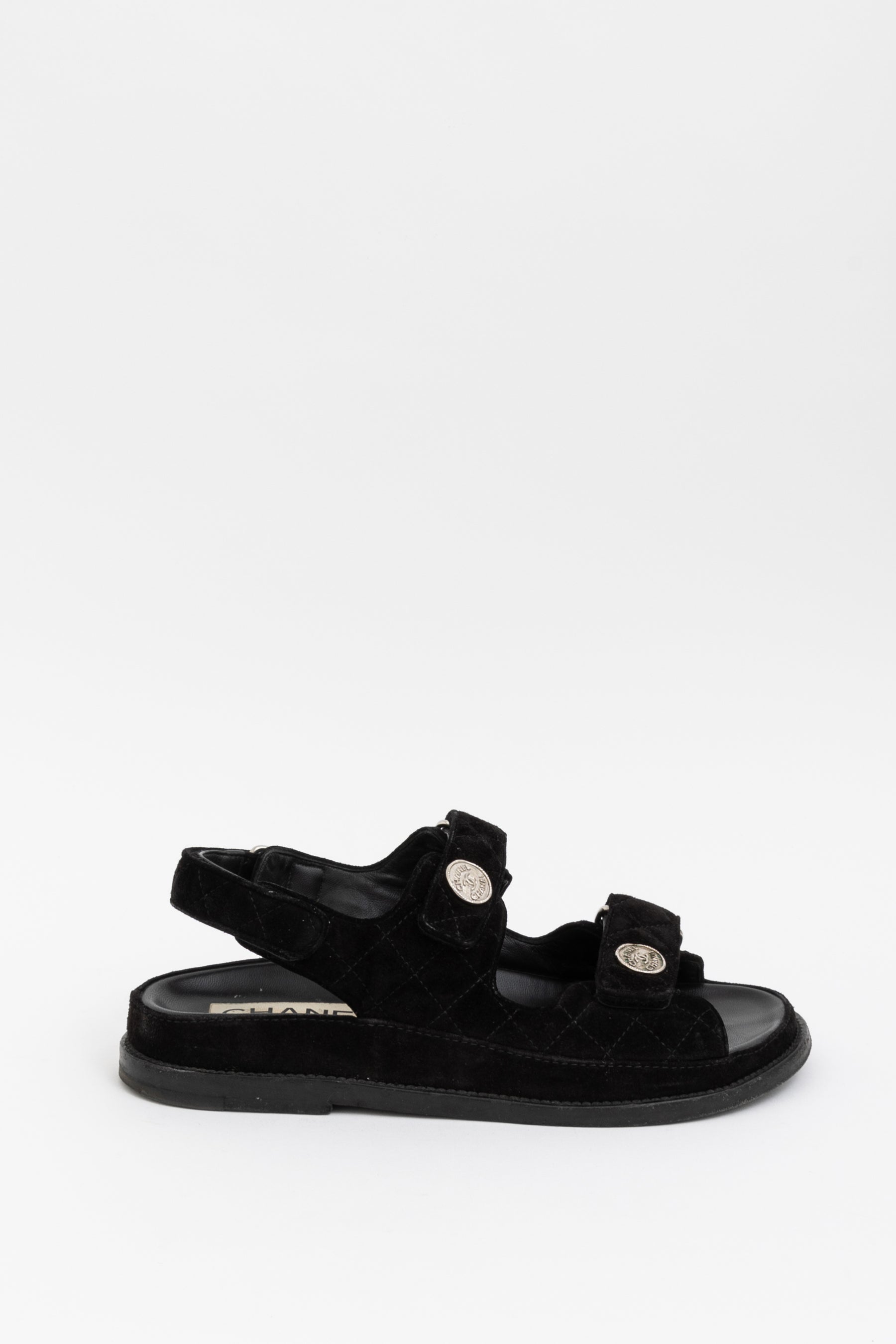 Quilted Velvet Dad Sandals